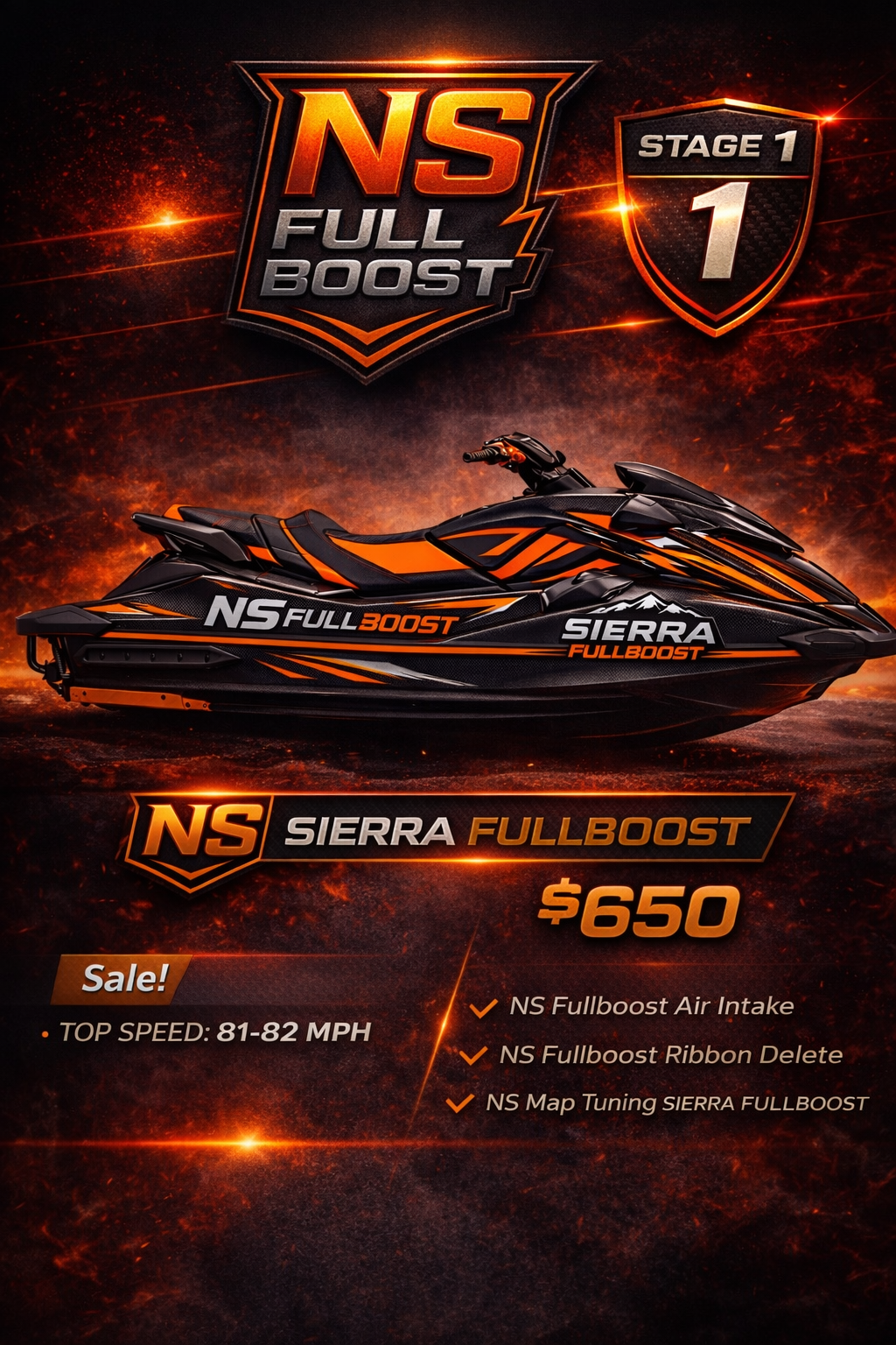 🔥 STAGE 1 – SIERRA FULLBOOST (Yamaha GP 21-26) 🔥